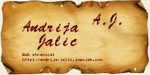 Andrija Jalić vizit kartica